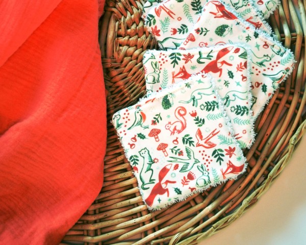 Lot de 7 lingettes lavables Gaïa